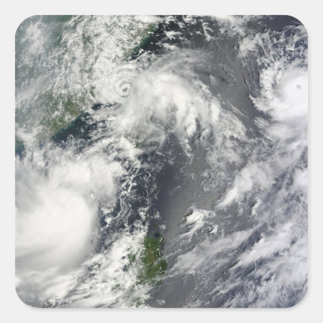 Three strong storms square sticker (Front)