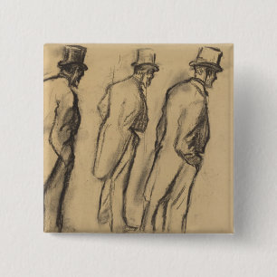 Three Studies of Ludovic Halevy Standing 15 Cm Square Badge