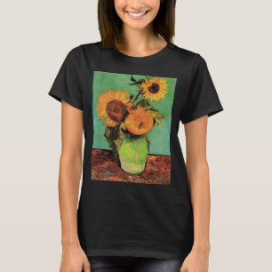 Three Sunflowers in a Vase by Vincent van Gogh T-Shirt