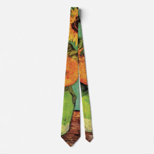 Three Sunflowers in a Vase by Vincent van Gogh Tie