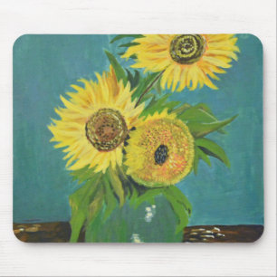 Three Sunflowers in a Vase, van Gogh Mouse Pad