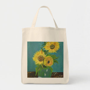 Three Sunflowers in a Vase, van Gogh Tote Bag