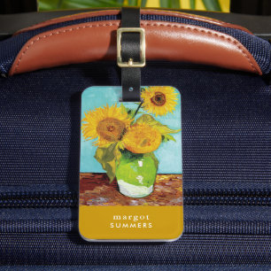 Three Sunflowers   Vincent van Gogh Luggage Tag