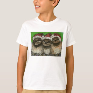 Three swallows singing Christmas carols T-Shirt