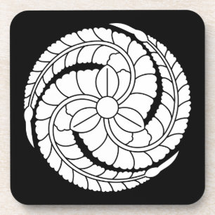 Three swirled wisterias coaster