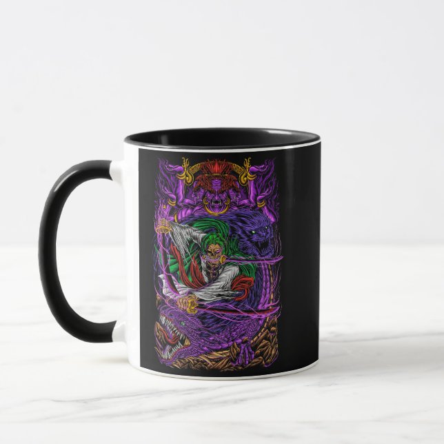 Three Swords Man Zoro One Piece Mug (Left)