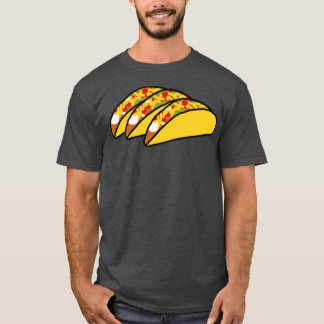 Three Tacos Food for Hungry Foodie T-Shirt