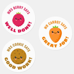 Three Teacher award stickers