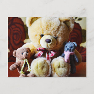 Three Teddy Bears postcard