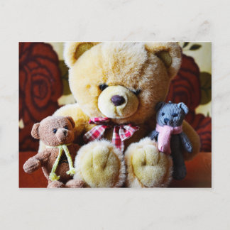 Three Teddy Bears postcard