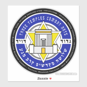 Three Temples Combat Arts Custom-Cut Vinyl Sticker