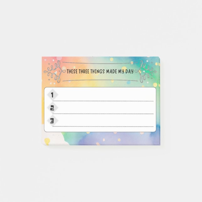 Three Things-- Post-it Notes (Front)