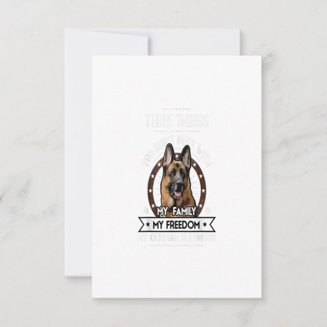 Three Things You Dont Mess With - German Shepherd RSVP Card (Front)