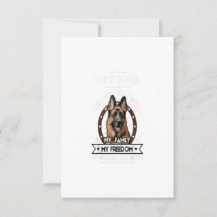 Three Things You Dont Mess With - German Shepherd RSVP Card
