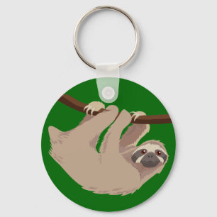 Three Toed Sloth Key Ring