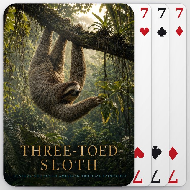 Three-Toed Sloth Rainforest ANIMALS Playing Cards (Creator Uploaded)