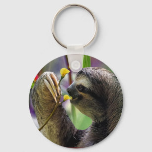 Three-Toed Tree Sloth Key Ring