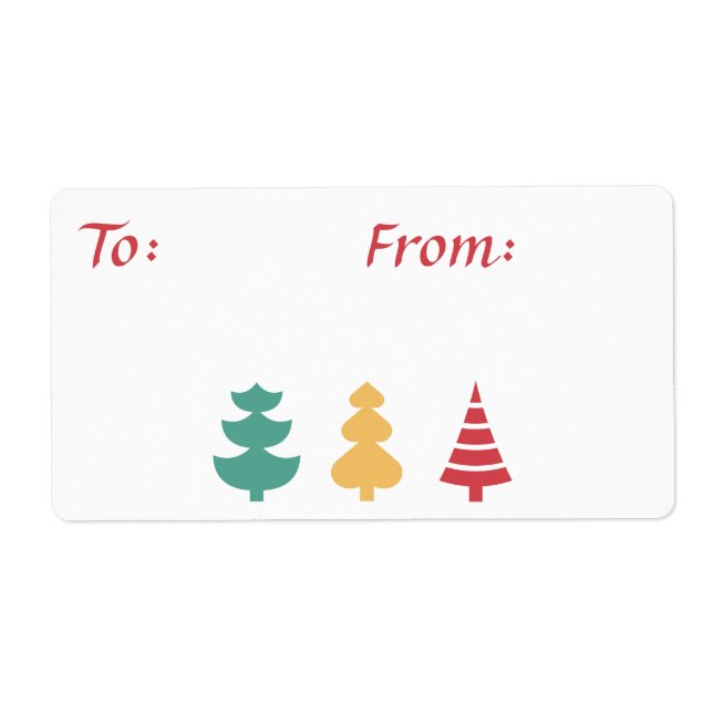 Three Tree Gift Labels (Front)
