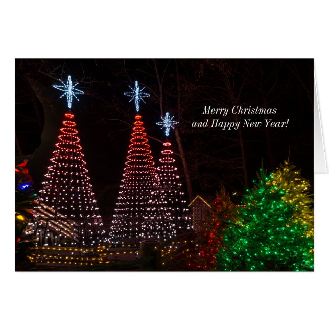 Three Trees At Midtown Christmas Card (Front Horizontal)