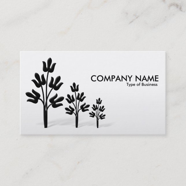 Three Trees - Black and White Business Card (Front)