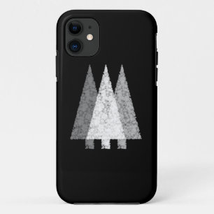 Three Trees in Black and White. iPhone 11 Case