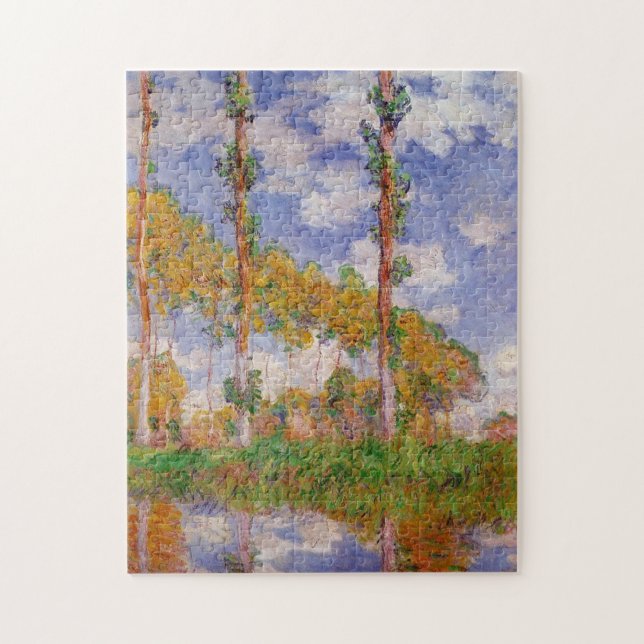 Three Trees Summer Monet Fine Art Jigsaw Puzzle (Vertical)