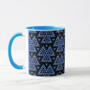 Three Triangles v1 - Blue Mug