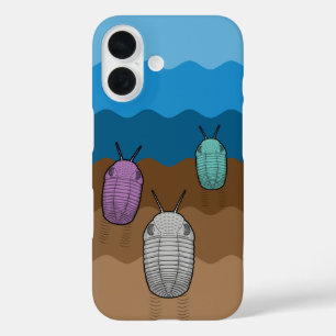 Three Trilobite Travellers- Paleontology iPhone 16 Case