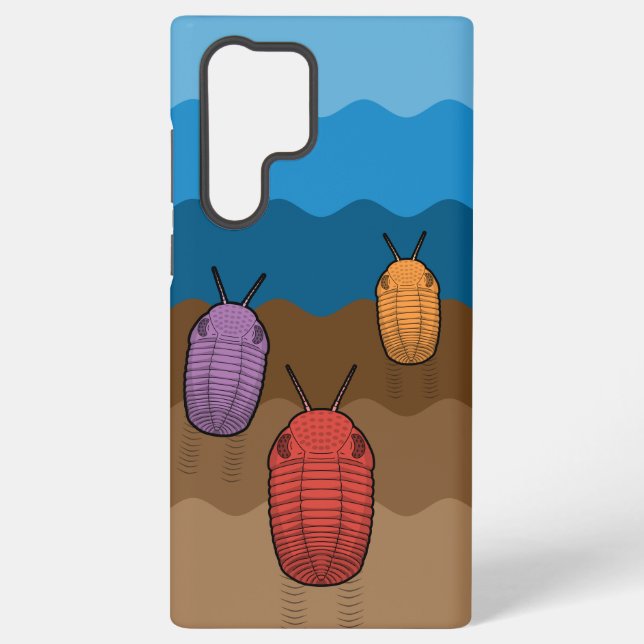 Three Trilobite Travellers- Paleontology Samsung Galaxy S22 Ultra Case (Back)
