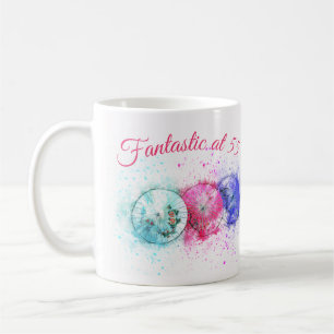 Three Tropical Drink Umbrellas "Fantastic at 55" Coffee Mug