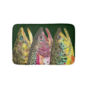 Three Trout Decor Bath Mat