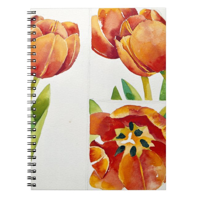 Three tulip studies in a sure 2013 notebook (Front)
