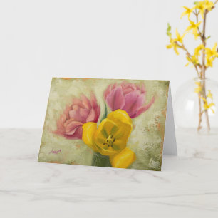 Three Tulips Blank Greeting and Notecard