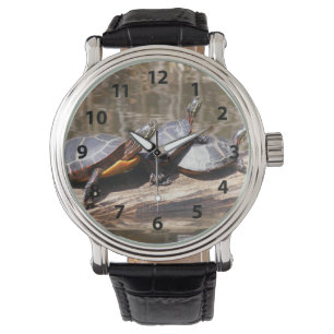 Three Turtles On A Log Watch