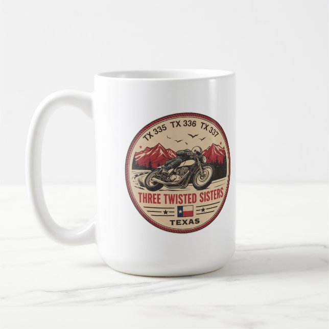  Three twisted sisters , tx 335,tx 336,tx 337 road Coffee Mug (Left)