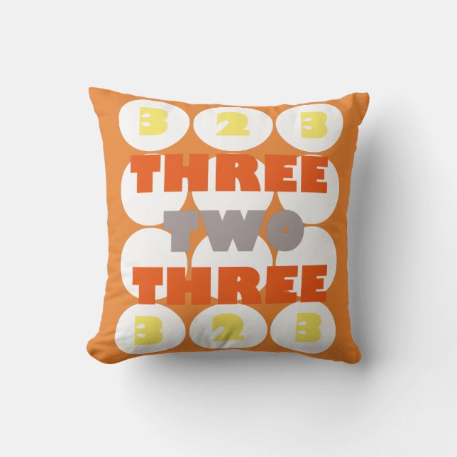Three two three Pillow (Front)