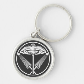 Three umbrellas in a threadlike ring key ring