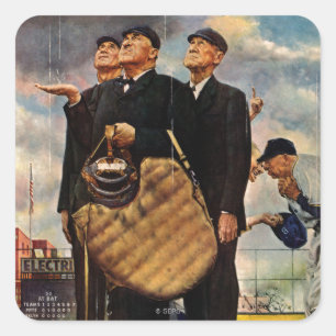 Three Umpires Square Sticker