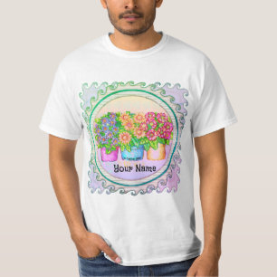 Three Vases Flowers T-Shirt