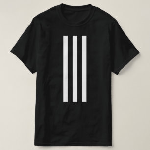 Three Vertical Lines Minimalist Geometric T-Shirt