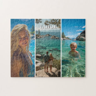 Three Vertical Strip Boho Photo 11x14 Jigsaw Puzzle
