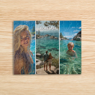 Three Vertical Strip Boho Photo 8x10 Jigsaw Puzzle