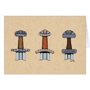 Three Viking Sword Hilts Greeting Card