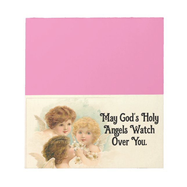 Three Vintage Angels Notepad (Front)