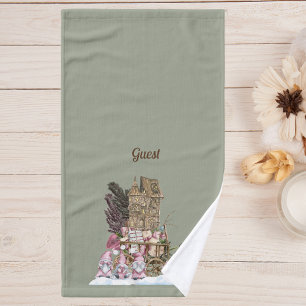 Three Vintage Gnomes Hand Towel