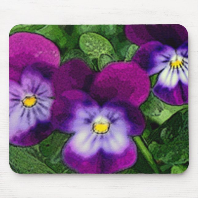 Three Violets Mousepad (Front)