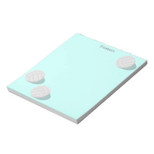 three volleyballs personalized sports notepad