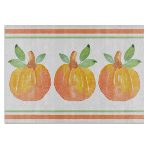 Three Watercolor Pumpkins 2 Cutting Board
