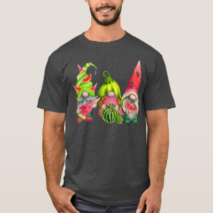 Three Watermelon Garden Gnomes Tomte Swedish Scand T-Shirt