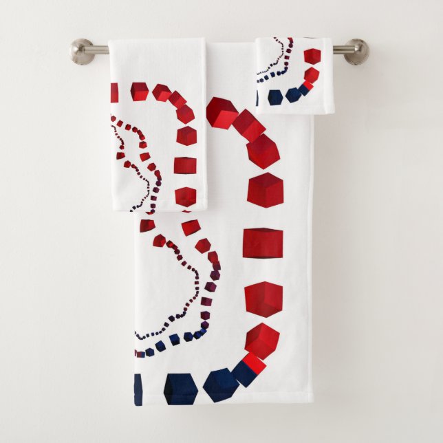 Three Way Cubed Bath Towel Set (Insitu)
